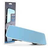 ELUTO Rear View Mirror Wide Angle Anti Glare Rearview Mirror Rimless Panoramic Curve Convex HD Blue Tints Rear View Mirror Clip On Original Mirror for Car SUV Van Truck 11