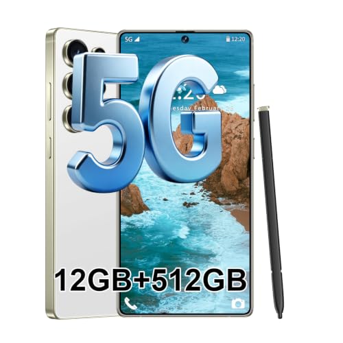 Image of S25 Ultra 5G Unlocked Smartphone,12GB+512GB Fully Cell Phone for Android 14, 6.99 inch Unlocked Cell Phone, 7000mAh, 68MP+108MP Dual Camera /Dual SIM /Fingerprint Lock /Face (White)
