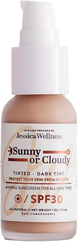 Protetor solar mineral corporal JESSICA WELLNESS Sunny Or Cloudy FPS 30 em spray, Dark