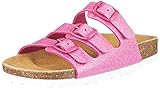 Absatzform: Flach Lico Bioline Kids Glitter Hausschuhe, pink, 39 EU