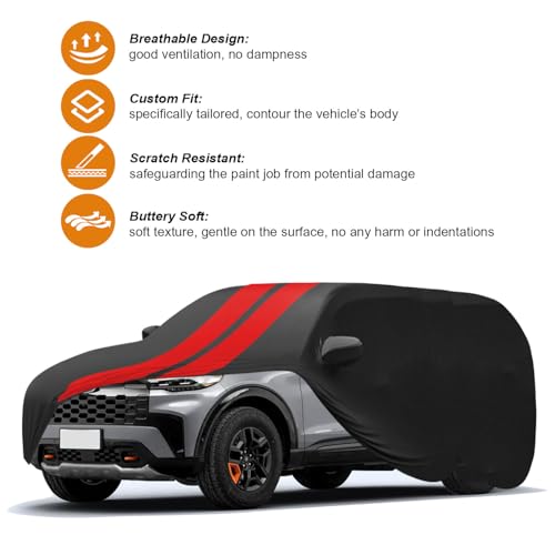 Image of DZG Indoor SUV Car Cover Comaptible with Explorer Grand Highlander Atlas Fit 198-210 inch Paint Sun Protection Scratch Resistant Dustproof Windproof Stretch Soft