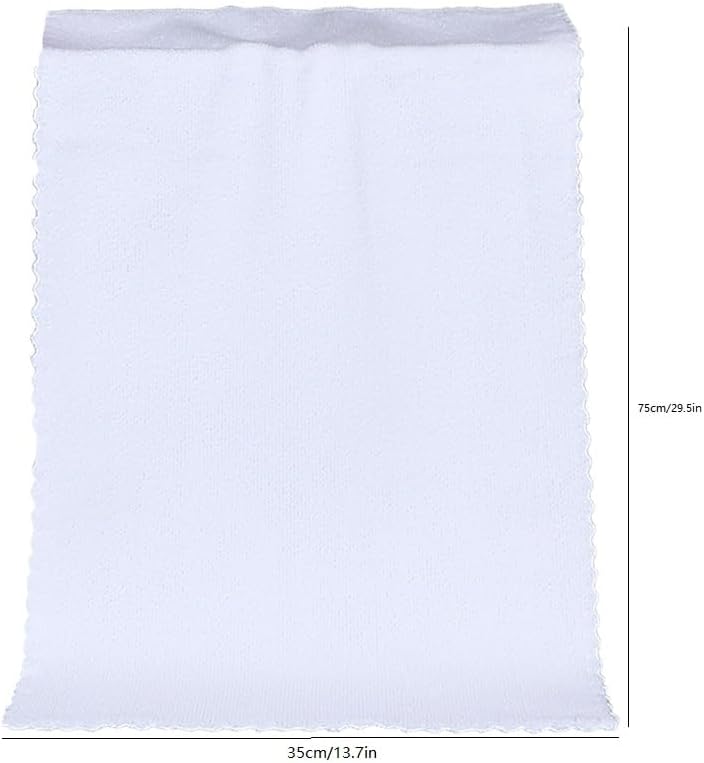 White Towel, Thickened Absorbent Microfiber Square Towel, not Easy to shed, Perfect for a Refined Travel Experience 13.7 * 29.5in