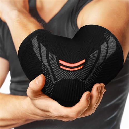 Image of Kobo Elbow Support Compression Sleeve Brace For Pain Relief Tendonitis Arthritis Sports Badminton Tennis Elbow Cricket (Pack of 2) (Imported)