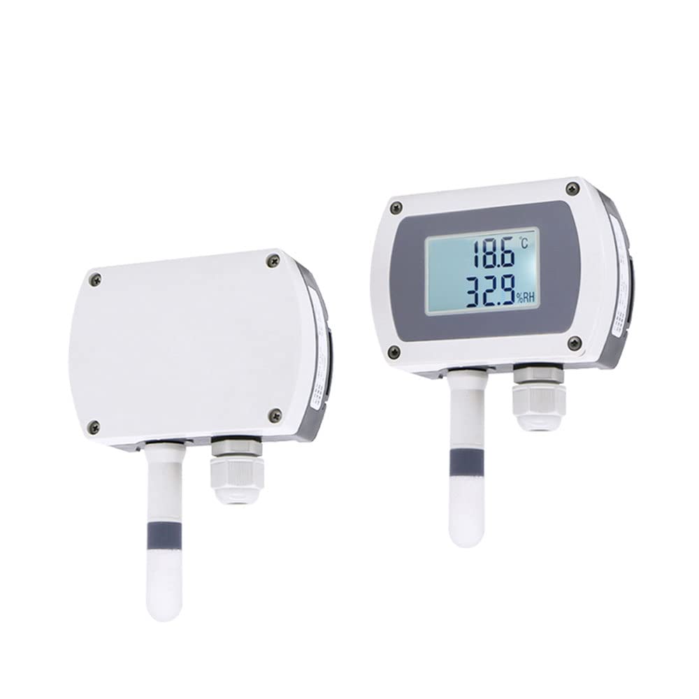 0-10V Ausgang Wandmontierter Temperatur- und Feuchtigkeitssensor mit Display Schienenmontage