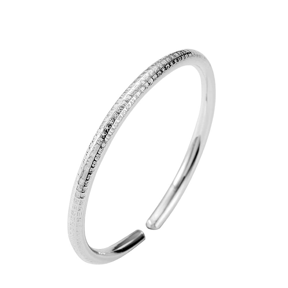 Braccialetti a Catena con Polsino in Argento Sterling Moda, Bracciale in Argento Sterling 925 da Donna Bracciale con Polsino Cinese Feng Shui for Sorelle Amico Coppie Mamma