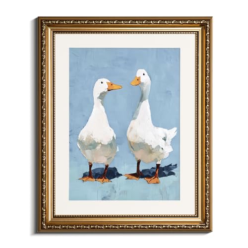 InSimSea gold framed art Oil Painting Style Duck Wall Art,
