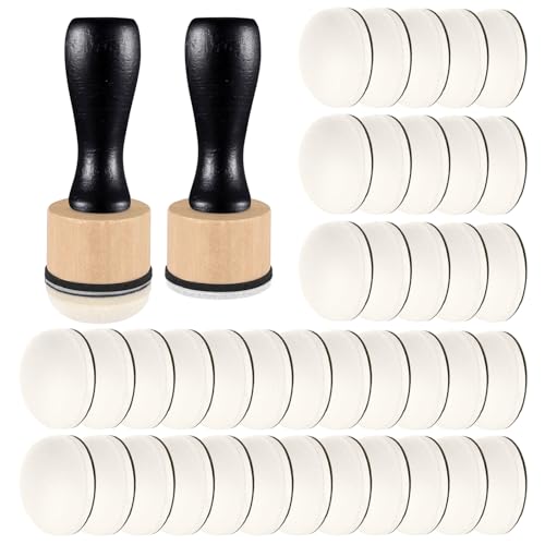 Lot de 2 outils de mélange d'encre avec 40 tampons en mousse de rechange, pinceaux de mélange d'encre pour la fabrication de cartes, fournitures artistiques pour la détresse, le mélange et plus encore