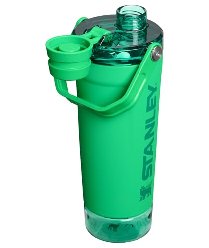 Image of STANLEY Vitalize Shaker Bottle 20 oz | Leakproof Insulated Stainless Steel Shaker Cup | Base Storage and Twist On Fast Flow Lid | Protein Shakes and Pre Workout Powder | BPA-Free | Meadow
