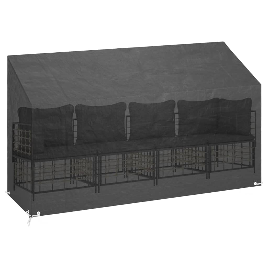 Water Resistant Garden Bench Cover 210x70x70cm 88cm Height Polyethylene with Aluminium Eyelets and Rope
