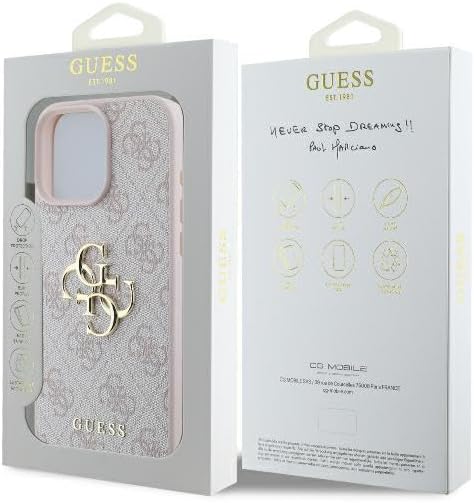 CG Mobile Guess GUHCP16X4GMGPI Pink Phone Case for iPhone 16 Pro Max 6.9'' Hardcase 4G Big Logo