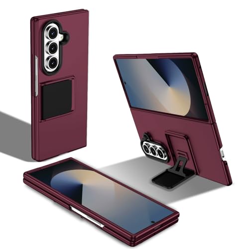 Support rigide coque Samsung Galaxy Z Fold 5 bordeaux antichoc étui à rabat haute protection