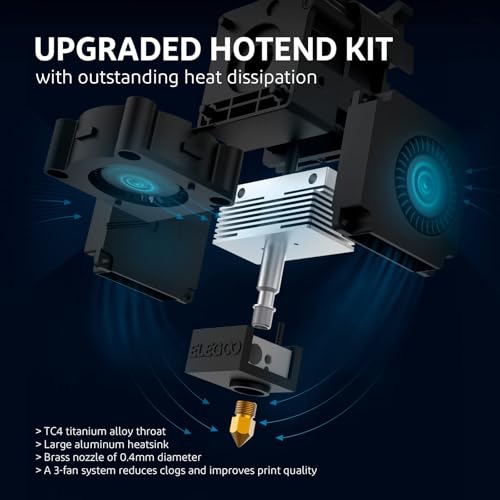 Image of ELEGOO Neptune 3 Pro 3D Printer, Quick Assembly with Auto Leveling, Direct Drive Extruder, PEI Flexible Platform and Removable Touchscreen, 8.85x8.85x11 inch Printing Size