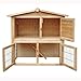 Conejera de madera caseta exterior para mascotas pequeñas cobertizo 98x54x100 cm
