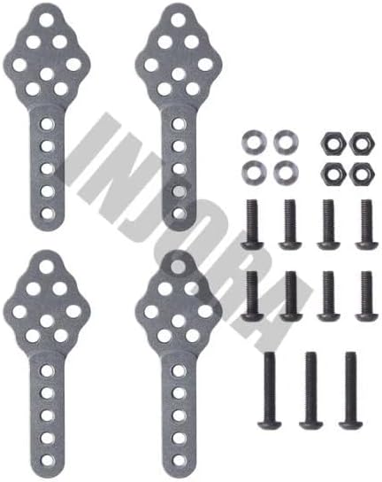 INJORA RC Car Shock Absorber Mount Adjust Height Angle Stand for RC Crawler Car Axial SCX10 90046 D90 D110,4Pcs/Set(Black)