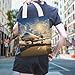 JTREHY Private Plane Canvas Tote Cute Zipper Canvas Bags Exquisite Fashion Single Shoulder Cloth Totes Shopping Lightweight Handbag for Travel Work Gift