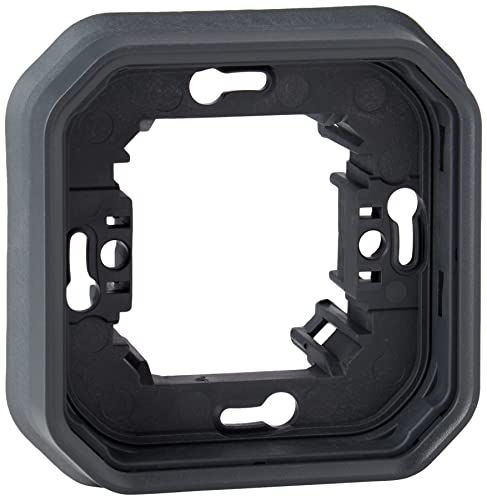 Legrand - Soporte de placa impermeable Plexo para la instalación de los mecanismos compuestos en posición empotrada - Antracita