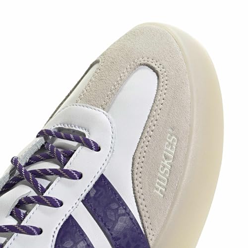 Image of adidas Men's NCAA Team Barreda Decode, White /Team Collegiate Purple /Team Sand /University of Washington, 9.5