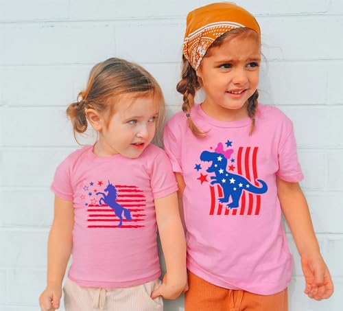 Image of Toddler Boys 4th of July Shirts Kids American Flag T-Shirt Girls Patriotic Short Sleeve Tees Cotton Top Clothes 1-7T