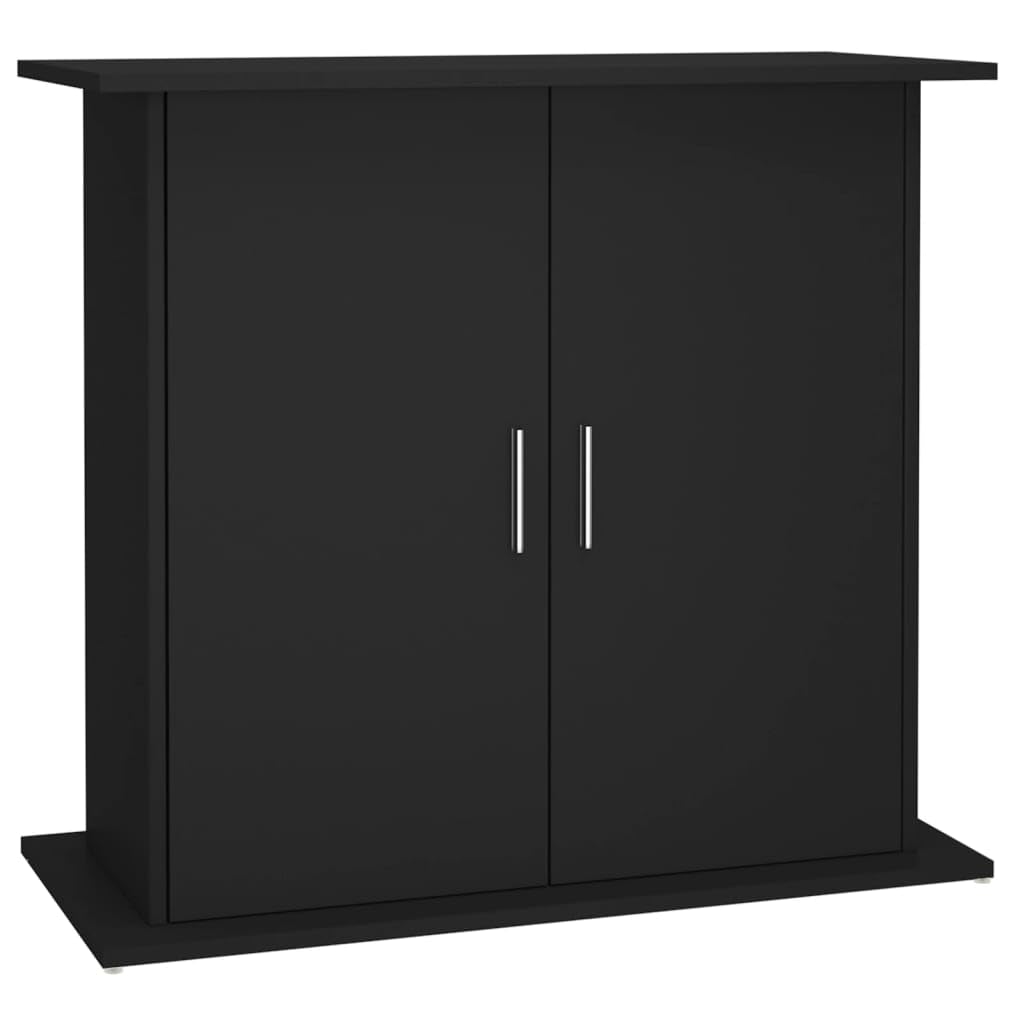 Support pour aquarium noir 81x36x73 cm bois d ingénierie