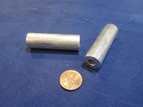 Aluminum Spacer, Unthreaded, 1/4" Screw Size x .625" OD x .252" ID x 2.00" Length, 2 Pcs.