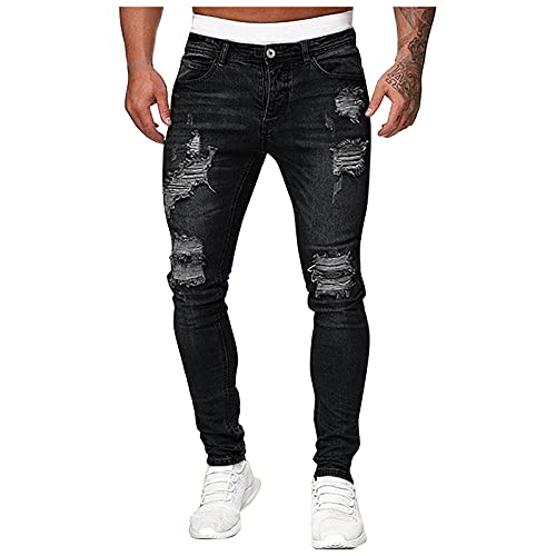Healter Herren Jogger Jeans Cargo Hose Stretch Slim Fit Jeanshose Denim...