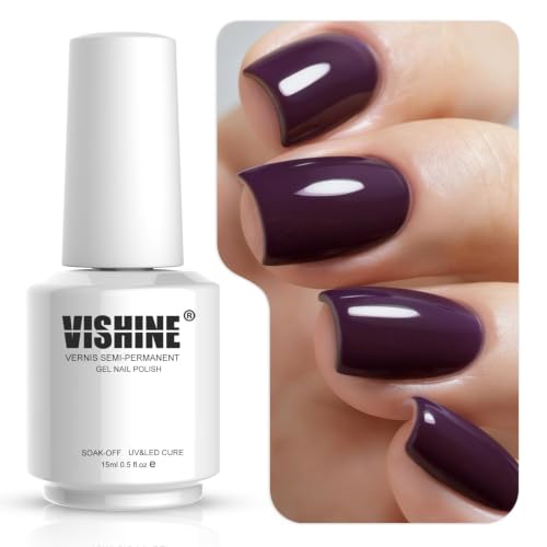 Vishine Gelpolish Professional UV LED Soak Off Varnish Color Gel Nail Polish Manicure Salon Purple (1417)