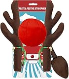 Car Reindeer Antlers with Red Nose & Tail - Christmas Reindeer for Car Ornaments - Premium Xmas Rudolph Antlers Kit for SUV Van Truck by Narremcoy