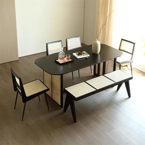 Banco de madera robusta y diseño minimalista para sofá de salón 4