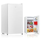 COSTWAY 91 litros Mini Nevera Pequeña Portatil,Frigorifico Eléctrico,Refrigerador Pequeño de Playa,Nevera Portatil Electrica para Oficina Habitacion Caravana Camping (Blanco)