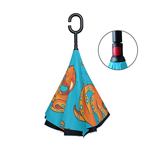 Guarda-chuva invertido de camada dupla ALAZA para carros, guarda-chuva invertido, desenho polvo, div