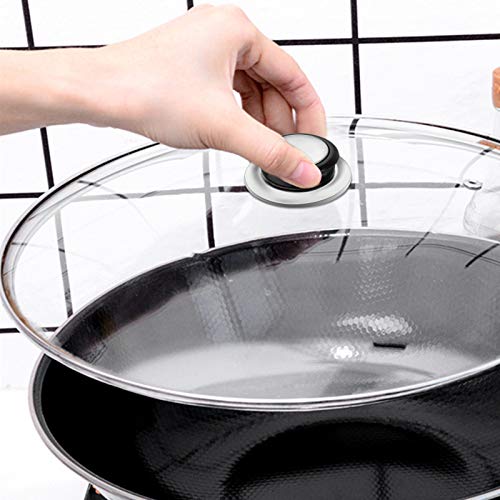 Pot Lid Knob 8 PCS Universal Pot Lid Handle Knob with Screws Heat Resistant Round Stainless Steel Pan Lid Knobs Cookware Replacement Set for Kitchen 2 Gallery Image