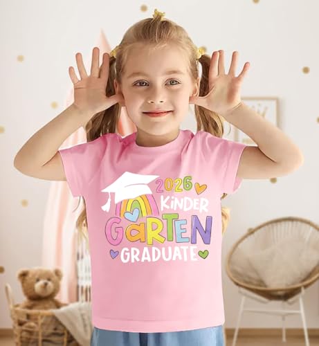 Image of Kindergarten Graduation Shirt for Girl: Last Day of School Shirt Kids 2026 Preschool Graduation Gift Tee Top