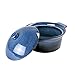 UNICASA Cocotte Ronde en Céramique au Four, Casserole Four avec Couvercle pour Soufflé, Viande à Rôtir et Pain, Plats à Rôtir pour Cuisine, Four et Micro-Onde Convient - Couleur Bleu, 2L