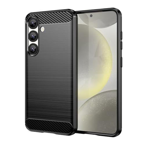 Coque Samsung S25 antichoc carbone noir protection 2025
