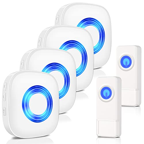 Wireless Doorbell, PHYSEN Waterproof Door bell Chime Kit...
