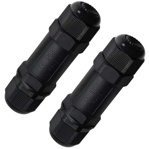 QINGLER Waterproof RJ45 Ethernet Coupler with PoE Support 2 Pack