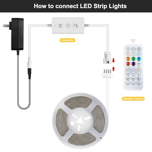 Tira de LED RGB COB 5 m con control remoto y app miniatura 2