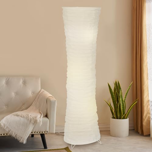 Pantalla de papel de lámpara beige PRETYZOOM estilo pie nórdico simple 8