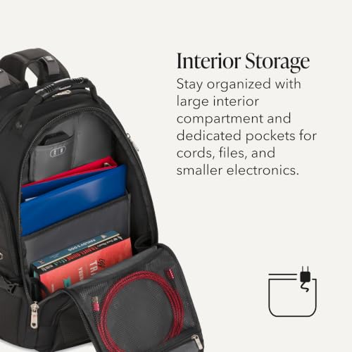 Image of SWISSGEAR Sion 2-Piece Travel Set, Softside Expandable Carry-On Spinner Bundled with 1900 ScanSmart 17 inch Laptop Backpack with RFID Blocking & Tech Organization, Black