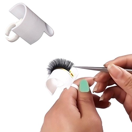Eyelash Holder! AMA(TM) U Shape Ring Strip Eyelashes Holder Extensions Pallet Set (White)