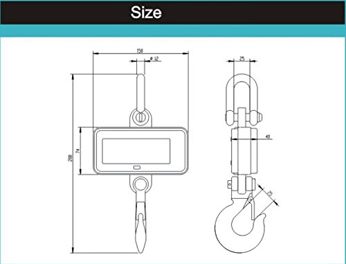 3000kg/0.5kg High Precision Waterproof LCD Digital Crane Weighing Scale 1t 2t 3t Heavy Duty Electronic Hanging Scale