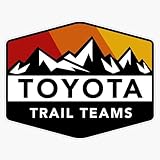Toyota Trail Teams Colors Mountain Badge (Unofficial) Window Bumper Sticker Decal 5'