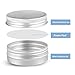 Round Silver Aluminum Metal Tin Storage Jar Containers with Secure Screw Top Lids for Cosmetic, Lip Balm,Salves, Candles,Skin Care and tea, 24pcs