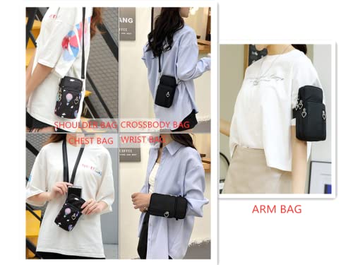 Little Purse Cell Phone Crossbody Case Bag Armband Pouch For Samsung Z Fold 4, S21 Fe A13 / Moto G Pure, G Power Stylus 2022 / Pixel 7 Pro/Tcl 20Se, 20 Pro 5G, 30 Xe/Oneplus Nord N20 5G (Feather) #TOP6