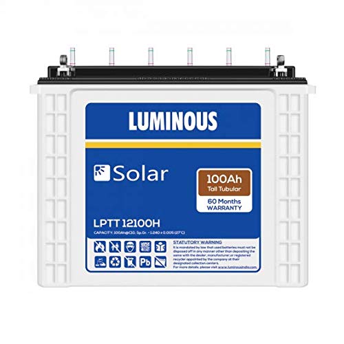 Image of Luminous Solar Battery LPTT 12100H - LPTT 12100H 100Ah Luminous Solar Tall Tubular Battery for Home Office
