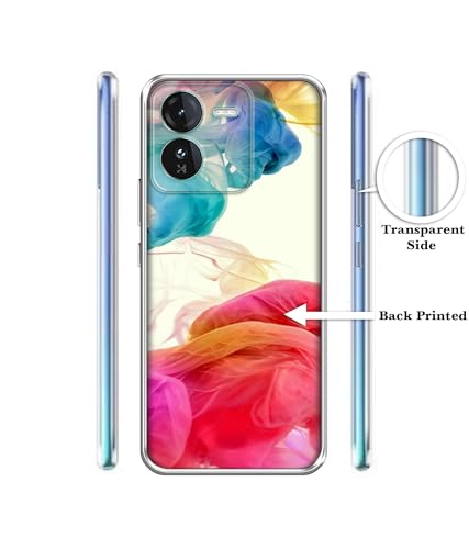 Image of Casotec Colored Smoke Design Printed Silicon Soft TPU Back Case Cover for iQOO Z9 5G