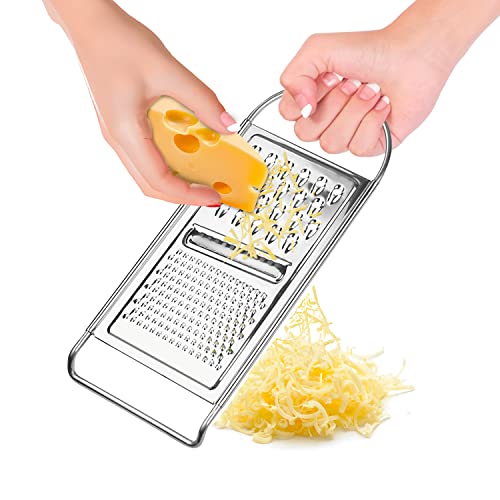 Rallador Plano De Cocina Profesional 3 en 1 De Acero Inoxidable, Rallador Grande 29cm