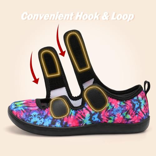 Image of Besroad Womens Walking Shoes Wide Diabetic Shoes Adjustable Barefoot Casual Sneakers Breathable Zero Drop Arthritis Edema Sneakers Indoor Outdoor