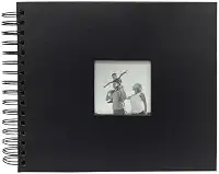 Álbum De Fotos Scrapbook 20x23 Livro De Assinaturas Cor:Preto
