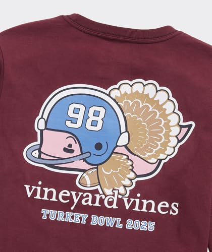 vineyard vines Boys' Football Turkey Whale Long-Sleeve Pocket Tee4